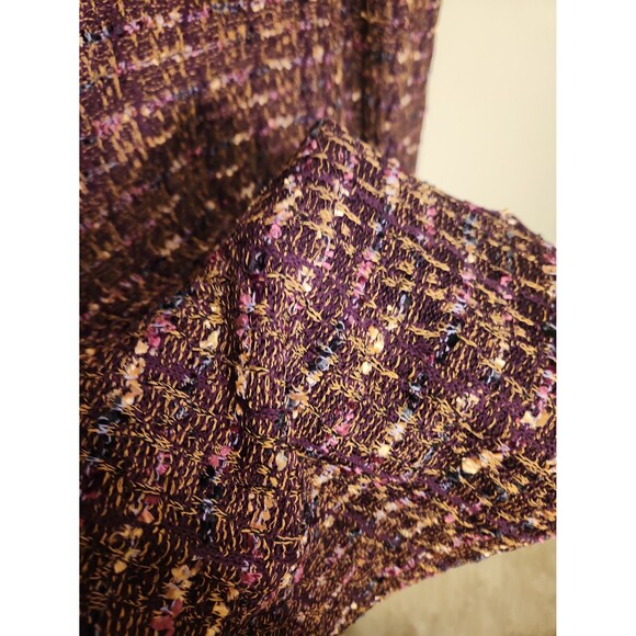 Misook Purple Tweed Heavyknit Sleeveless Dress Size XL - Picture 8 of 10
